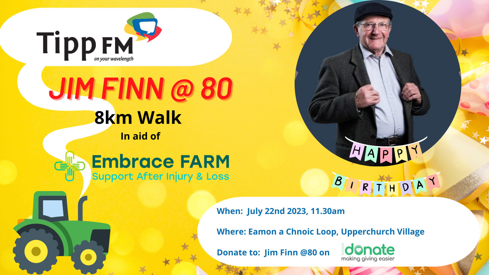 JimFinn@80 Embrace FARM 8km Walk